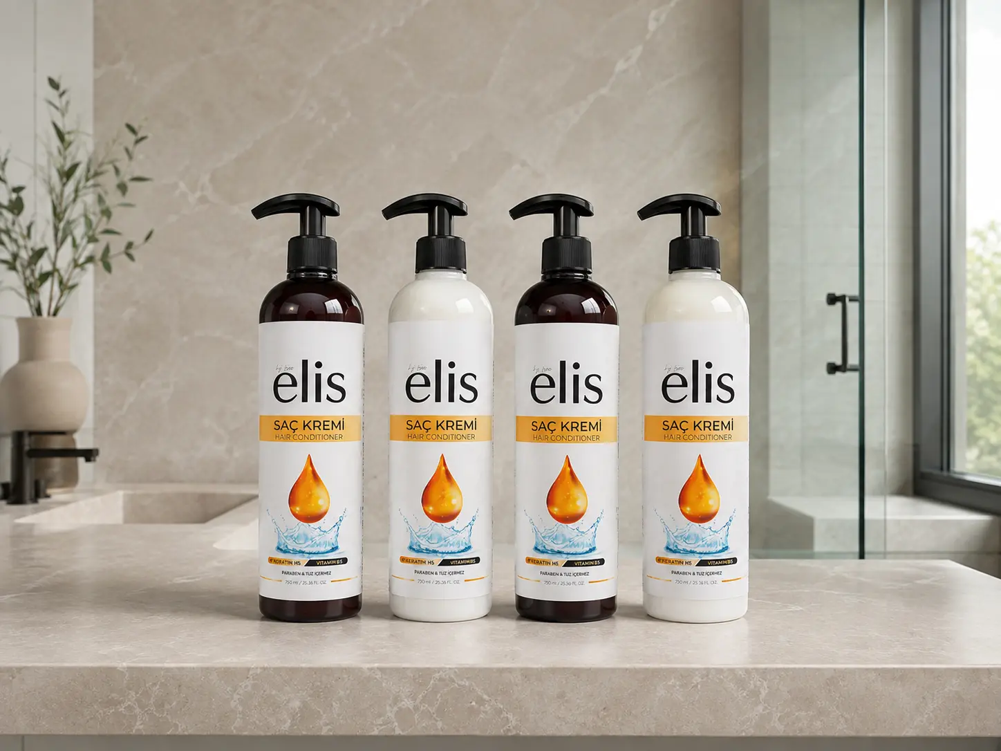 Elis hair conditioner pump bottles