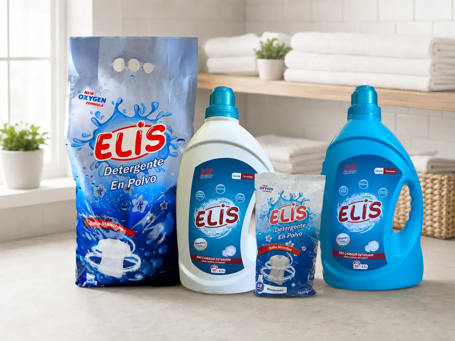 Elis powder detergent and laundry care range