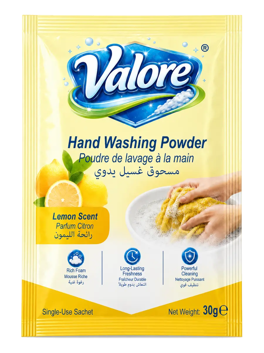 Valore Lemon 30 g hand washing detergent powder sachet